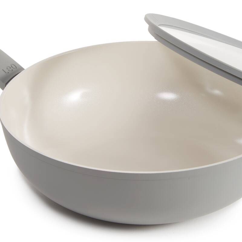 BergHOFF Balance Nonstick Ceramic Wok Pan 11", 4.4qt. With Glass Lid